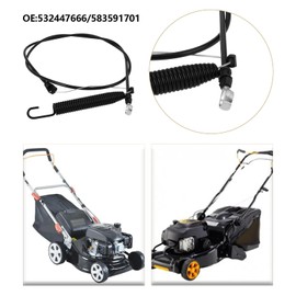 SG Store 1pc Deck Engagement Cable Replacement Part 532447666 5835917-01 Bowden Cable Compatible with McCulloch M155-107 TC HRB for Lawn Mowers
