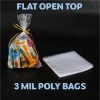 PACK4YOU 4x8" Clear Poly Bags Lay-Flat Open Top End 3-Mil