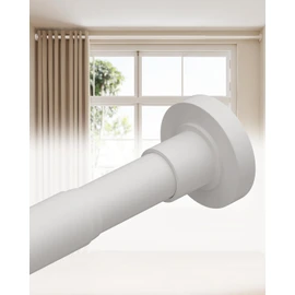 ALLZONE Heavy Duty Tension Curtain Rod, 66-120 In, Curtain Rods No Drilling