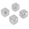 4Pcs Stainless Steel Ice Cubes Reuseable Polishing Beverage Chilling Stones