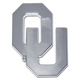Elektroplate University of Oklahoma (OU All Chrome w/Open Middle) Emblem