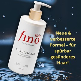 fino Hair Moisturising Conditioner - Regeneration & Shine with Coconut Oil, Argan Oil & Keratin - Natural & Vegan - For Dry Hair - 300ml