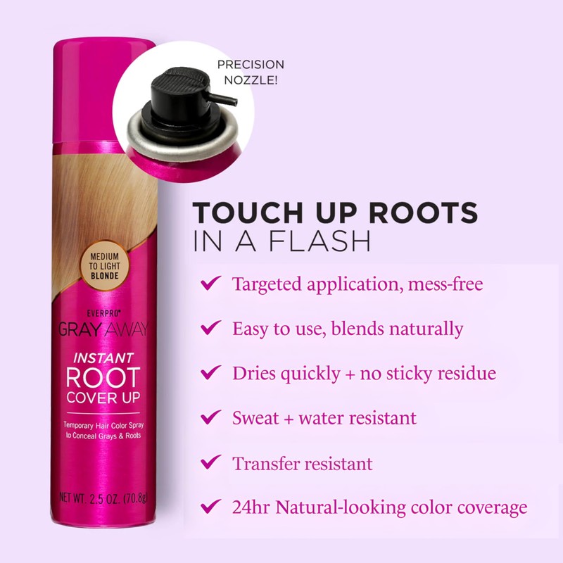 EVERPRO Gray Away Instant Root Cover Up Spray 2.5oz -