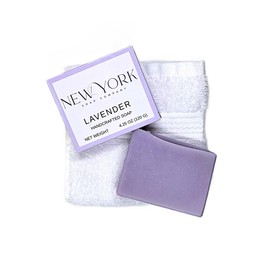 New York Soap Company Natural Bar Soap for Women & Men – pure luxury moisturizing lavender bath soaps for hand, face, & body, beautiful bars handmade with shea butter, glycerin, & coconut oil.