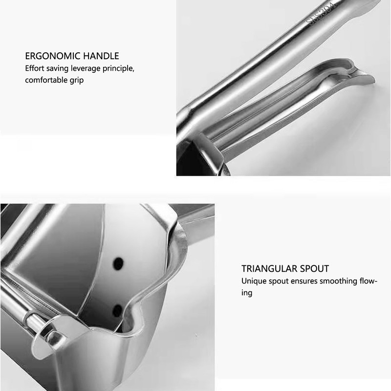 Hand Juicer 304 Stainless Steel Ergonomic Detachable Effort Saving Citrus
