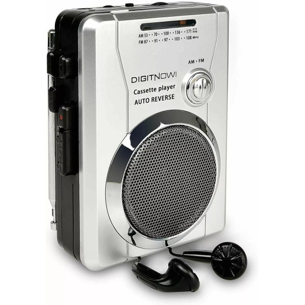 Digitnow! AM/FM Portable Pocket Radio and Voice Audio Cassette Recorder