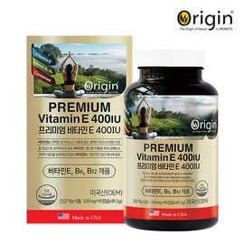 Origin 오리진 프리미엄 비타민E 400IU 90캡슐 (3개월분) Origin Premium Vitamin E 400IU 90 Capsules (3-Month Supply)