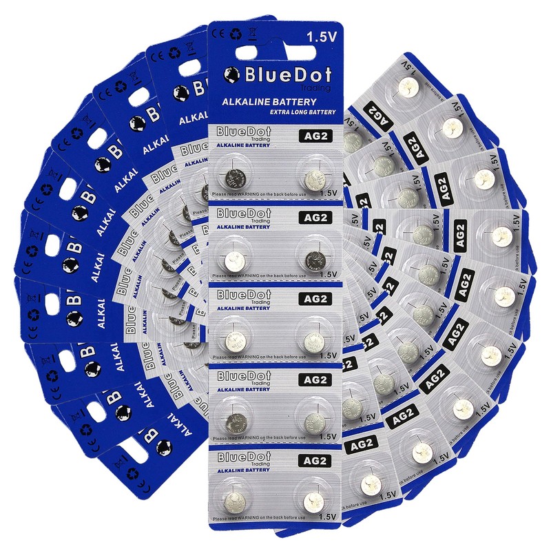 BlueDot Trading 30 AG2 396A LR726 Button Cell Batteries for