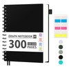 AHGXG Graph Paper Notebook, 300 Pages Spiral Notebook Journal, A5