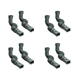 Amerimax 2-Pack Green Flexible Downspout Extension Gutter Connector Rainwater Drainage (Four Pack)
