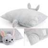 BRUBAKER Cuddly Toy Pillow Bunny - 2 in 1 Plush