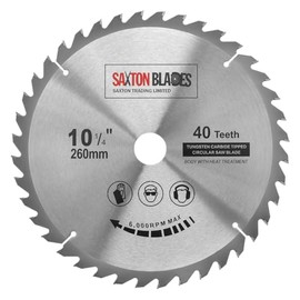 TCT26040T Saxton TCT Circular Wood Saw Blade 260mm x 40T Compatible with Festool Bosch Makita Dewalt