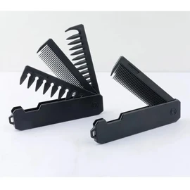 3-in-1 Folding Pocket Comb for Men Portable Wide Tooth Barber Hair & Beard Styling Comb Travel Grooming Tool