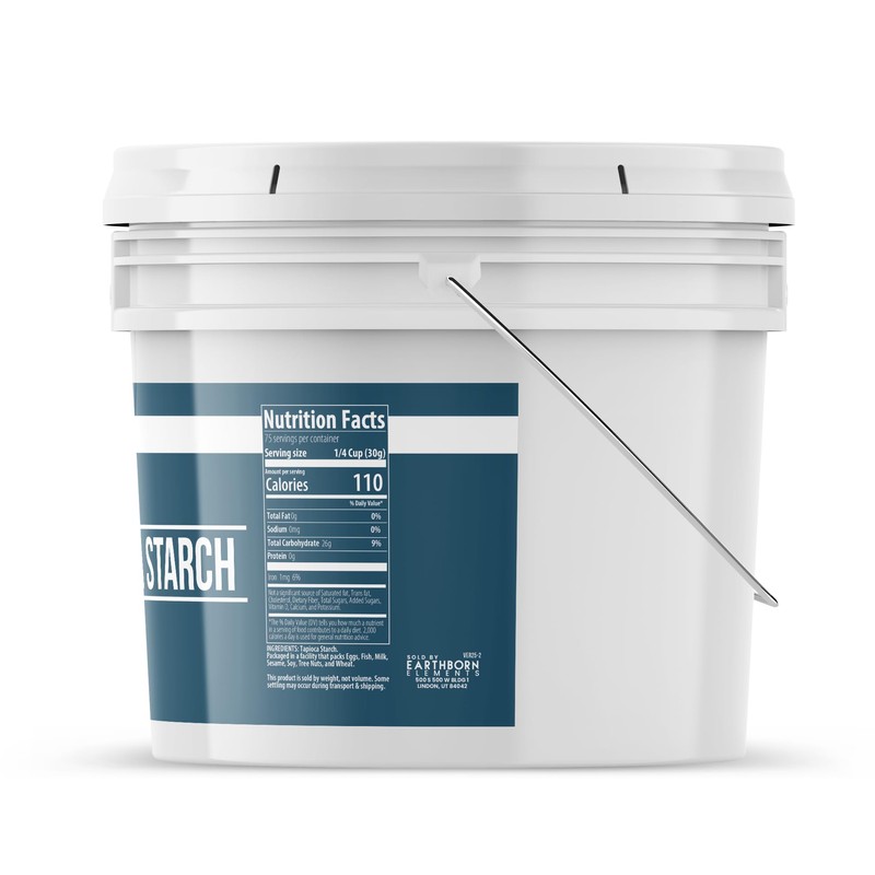 Earthborn Elements Tapioca Starch (1 Gallon), Thickener For Soups, Stews,