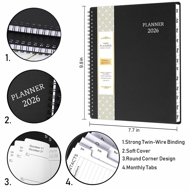2026 Planner - Calendar Planner 2026, 8" x 10", Jan.
