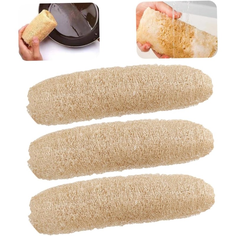 Esponja de Loofah Natural para Cuerpo y Limpieza del Hogar