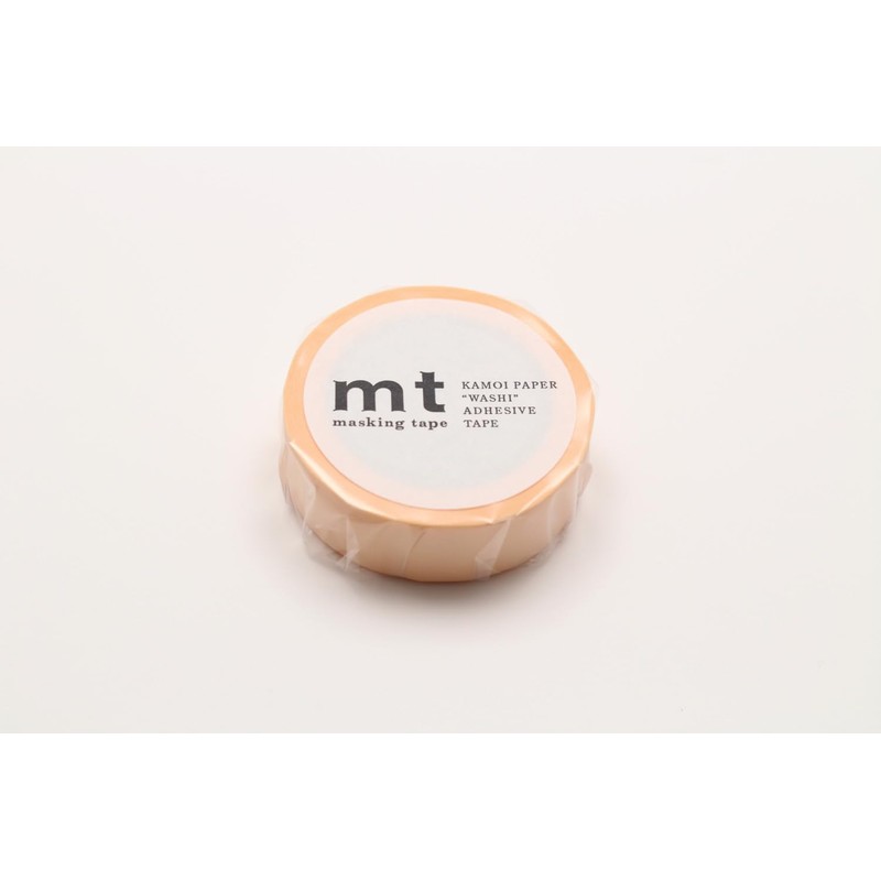 Masking Tape (MT) 1.5 cm plain pastel orange