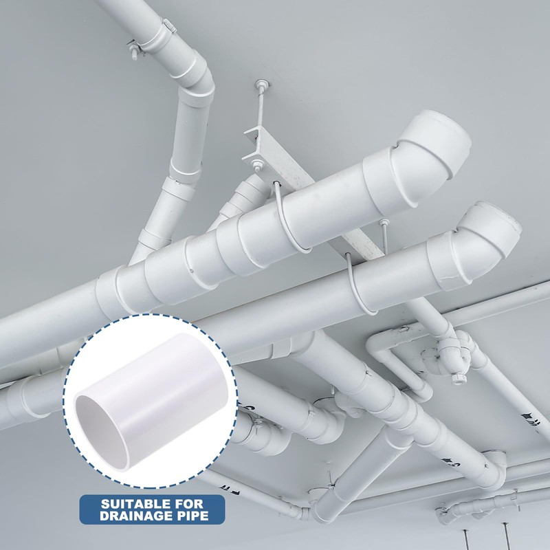 PATIKIL 4" OD Straight Inline Duct Connector, PVC Plastic Dryer