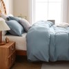 JSD Dusty Blue Duvet Cover Set Full Size, 3 Piece
