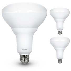 Feit Electric LED BR40 Bulbs, Dimmable, 65W Equivalent, 10 Year Life, 850 Lumens, E26 Base, 5000k Daylight, Flood Lights, Recessed Can Light Bulbs, Damp Rated, UL Listed, 2 Pack, BR40DM/850/10KLED/2