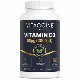 Vitamin D3 2000 IU 50µg, Vegan, 90 Capsules
