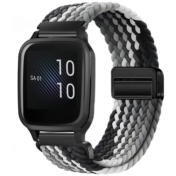 Issinlky Nylon Braided Band for Garmin Venu Sq/Sq 2 Music,