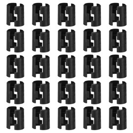 Figame Wire Shelf Clips, 50 Pack Black Wire Shelf Locking Clips for 1 in. Post Shelves, 25 Pair Wire Shelf Storage Rack Adjustable Shelf Replacement Clips