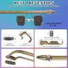 Mayrhyme Antique Bronze Double Curtain Rods for Windows 28-48 Inches,1