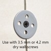 Hawkeng Plasterboard/Insulation Fixing Washers, 35mm Nylon, Non Rust - 500PCS