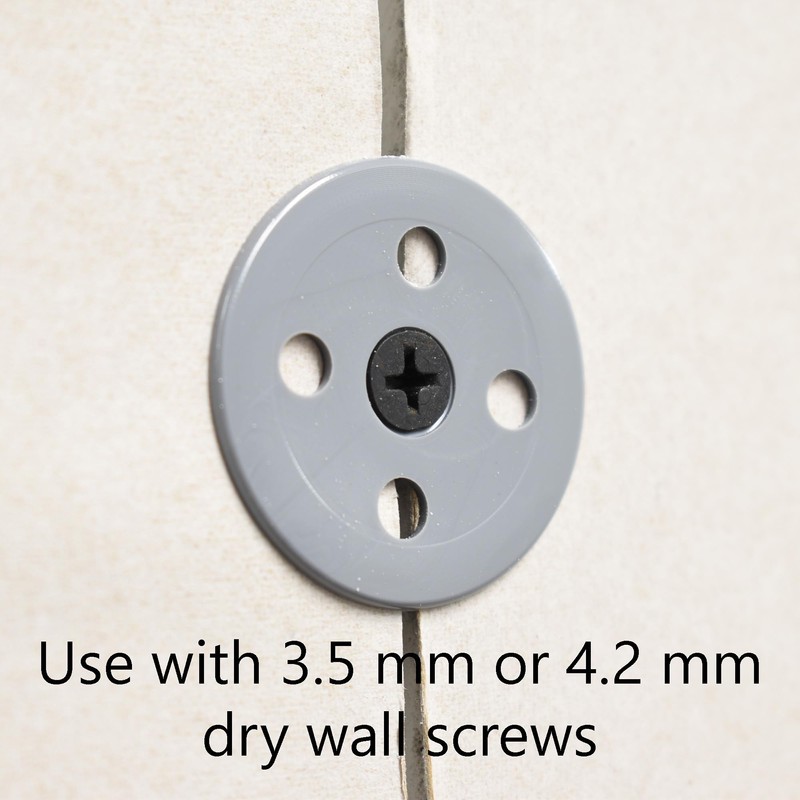 Hawkeng Plasterboard/Insulation Fixing Washers, 35mm Nylon, Non Rust - 500PCS