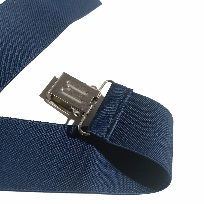 Prison Blues Gator Clip End Suspenders, Blue
