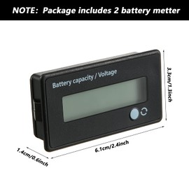 Medidor de batería para carrito de golf, indicador de voltaje, corriente directa, 12 V, 24 V, 36 V, 48 V, 72 V, con alarma, medidor de capacidad de la batería, monitor de capacidad de batería de iones de litio (verde)