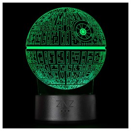 3D Lamp, ZNZ LED Illusion Night Light, 16 Colors Changing 3 Model with Remote & Smart Touch Decor Toys Lamp - Perfect Christmas and Birthday Gifts for Kids Boys Girls Men Women(6-Death Star)