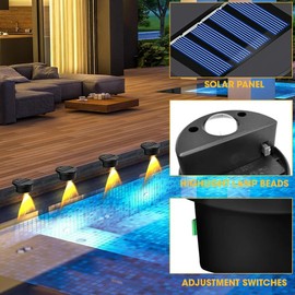 SKIKHN Pack of 4 Solar Pool Lighting Floating Lamps, Pool Lighting Lamps, LED Pool Lighting Solar, Waterproof LED Pond Lighting, Waterproof Pool Light for Garden, Outdoor Decoration