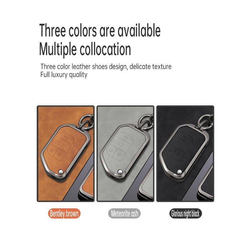 HIBEYO 4 Button Key Fob Cover Compatible with Jeep Gladiator