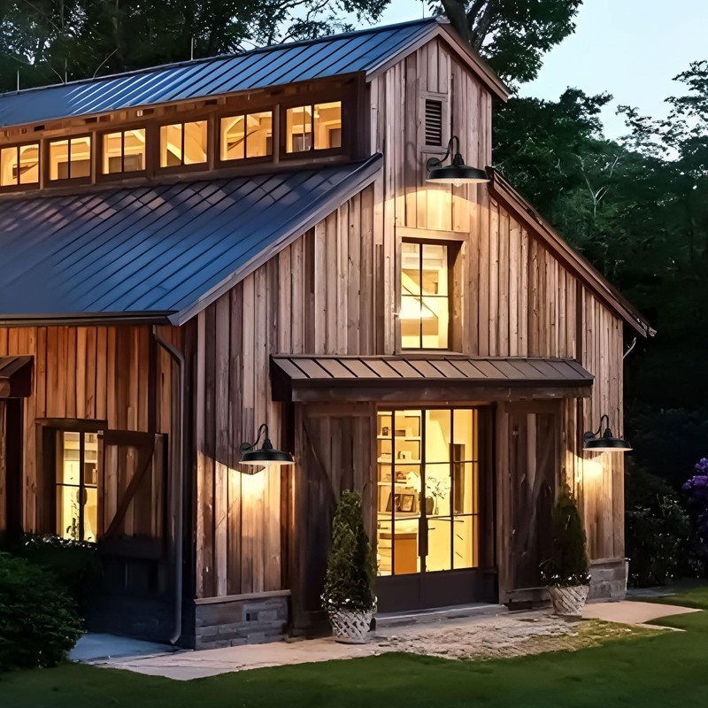 Diyel Solar Barn Light Outdoor, 16 Inch Dome Gooseneck Wall