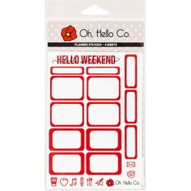 OH HELLO CO. Planner Stickers Reds, One Size