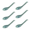 6Pcs Soup Spoon Ramen Noodle Soup Ladle Blue Pattern Soup