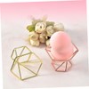 Healeved 3pcs Stainless Steel Powder Puff Holders Elegant Storage Racks
