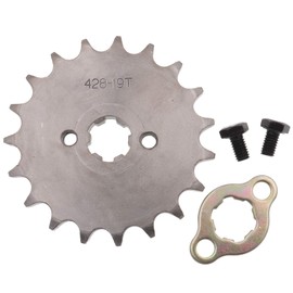 Magkowar 428 Front Enigine Sprocket with Retainer Plate Sets for Motorcycle Dirt Bike (428-17mm, 19T)