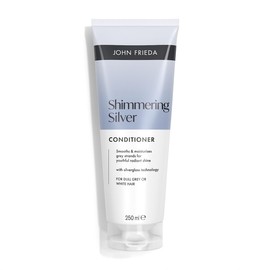 John Frieda Shimmering Silver Conditioner 250ml. Grey Hair Care with Soft Feel and Shine Support