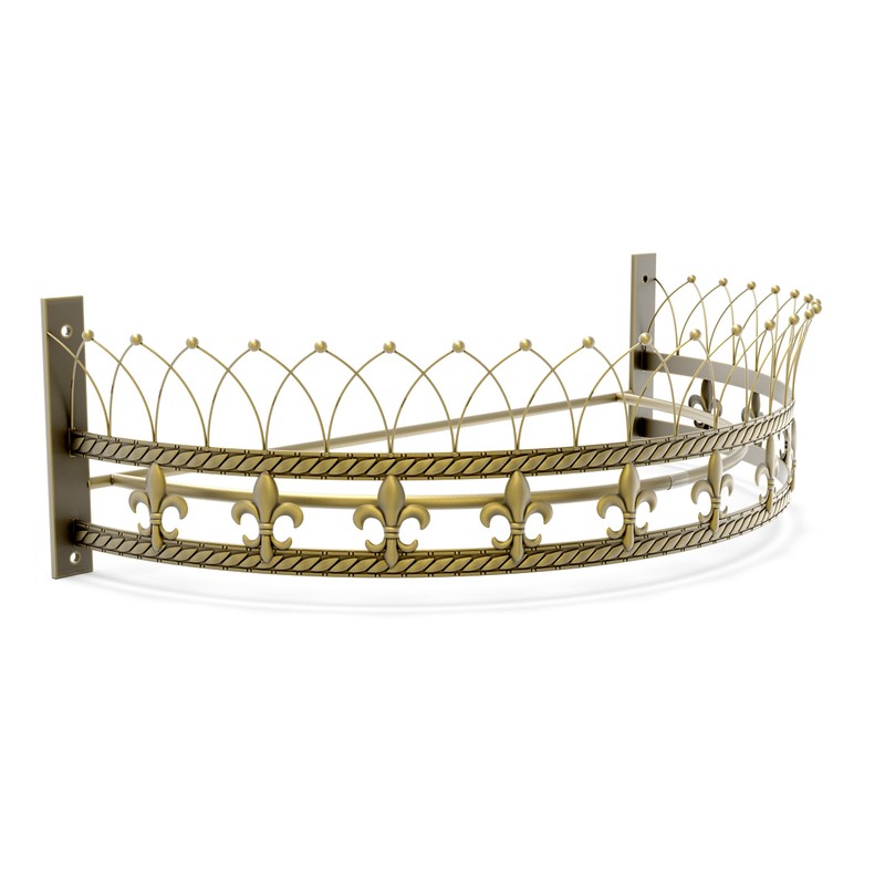 OctoRose Metal Wall Teester Bed Crown Canopy - Antique Style