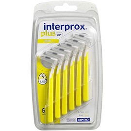 Interprox Plus Interdental Brushes Yellow Mini Pack of 6 (3 x Pack of 6)