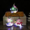 6Pcs Shining Christmas Balls with LED Light Pendants Refillable Ball
