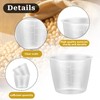 3PCS Rice Measuring Cup 160 ml Plastic Transparent Rice-Cooker Cups