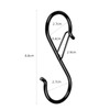 S Shaped Hooks, No Fall Off, Black Set of 10