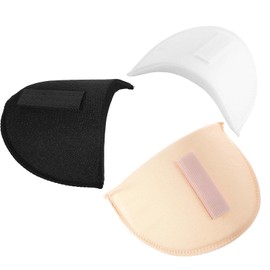 Wanmu 3Pairs Set-in Shoulder Pads, Shoulder Pads Foam Pad, High Low Shoulders Enhancer, Sponge Shoulder-Pad for Women & Men - (Black+White+Beige)