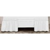 Toodou White Bed Skirt 16 Inch Drop Dust Ruffle Only,
