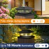 Kipeini Solar Post Cap Lights Outdoor 8Pack [LED Bulb, 2