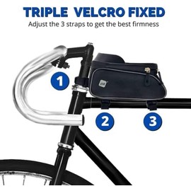 NK Bicycle Handlebar Bag – Bike Storage with Holder for Mobile/Smartphone, Waterproof, Touch Window Up to 7 Inches, Storage Pocket, Sunproof, Headphone Slot